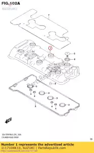 suzuki 1117104K10 tapa, culata de cilindro - Lado inferior