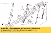 51400MAT003, Honda, fork assy, ??r fr honda cbr super blackbird xx cbr1100xx 1100 , Nieuw