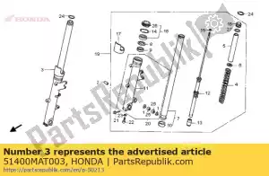 Honda 51400MAT003 fork assy, ??r fr - Onderkant