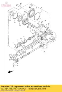 yamaha 931084301300 oil seal(1fk) - Bottom side