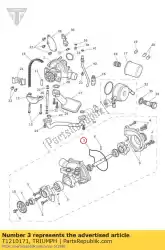 Qui puoi ordinare guarnizione o-ring coperchio pompa acqua da Triumph , con numero parte T1210171: