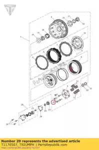 triumph T1170507 special bolt m6 x 20 slv - Bottom side