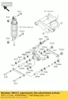 391111184, Kawasaki, rod-tie,suspension zr1000-a1 kawasaki z 750 1000 2003 2004 2005 2006, New