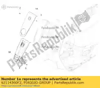 62114360F2, Piaggio Group, stuurkolom kap     , Nieuw