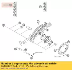 Qui puoi ordinare ruota anteriore 1,6x14 'alu da KTM , con numero parte 46109001044: