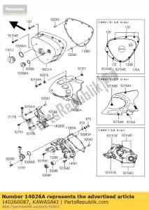 kawasaki 140260087 afdekketting ej800abf - Onderkant