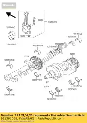 Tutaj możesz zamówić tuleja wa? U korbowego bl zx1200-c od Kawasaki , z numerem części 921391068: