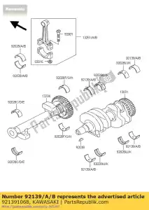 kawasaki 921391068 tuleja wa?u korbowego bl zx1200-c - Dół