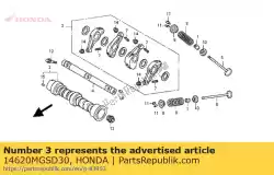 Ici, vous pouvez commander le bras assy., rocker auprès de Honda , avec le numéro de pièce 14620MGSD30: