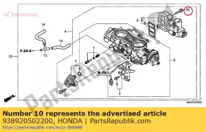 Honda 938920502200 schroefring, 5x22 - Onderkant