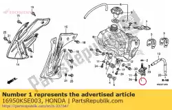 Aqui você pode pedir o cock assy., combustível em Honda , com o número da peça 16950KSE003: