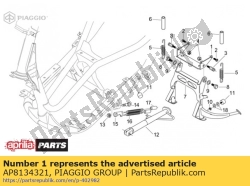 Aprilia AP8134321, Centrale standaardplaat, OEM: Aprilia AP8134321