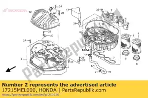 Honda 17215MEL000 imbuto, r. aria - Il fondo