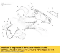 1B002077000BR, Piaggio Group, lenkerdeckel vo. falta. piaggio medley rp8ma0120, rp8ma0121 rp8ma0200, rp8ma0210, rp8ma0220, rp8ma024, rp8ma0211,  rp8ma0220, rp8ma0221 125 150 2016 2017 2018 2019 2020, Novo