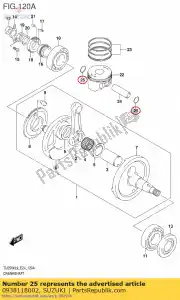 Suzuki 0938118002 circlip - Lado inferior