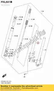 suzuki 5111048G30 buis, binnen - Onderkant