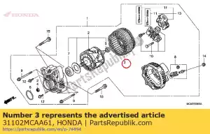 Honda 31102MCAA61 estator - Lado inferior