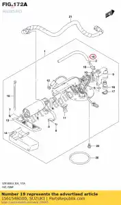 suzuki 1561548G00 buis - Onderkant