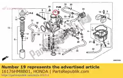 Aqui você pode pedir o tela, filtro de combustível em Honda , com o número da peça 16176HM8B01: