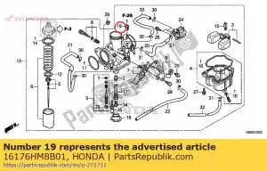 Honda 16176HM8B01 pantalla, filtro de combustible - Lado inferior