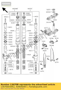 Kawasaki 130700050RZ guide, protecteur, rh, blanc - La partie au fond