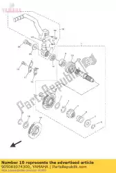 Ici, vous pouvez commander le ressort, torsion (2vm) auprès de Yamaha , avec le numéro de pièce 905083074300: