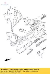 suzuki 6818102F00K8T emblemat, pod - Dół