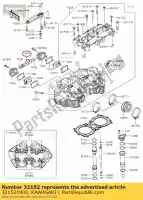 321521900, Kawasaki, tubo, válvula de sucção de ar ej650-a1 kawasaki  w 650 800 1999 2001 2002 2003 2004 2005 2006 2011 2012 2013 2014 2016 2018 2019 2020 2021, Novo