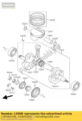 Here you can order the ring-set-piston from Kawasaki, with part number 13008S008: