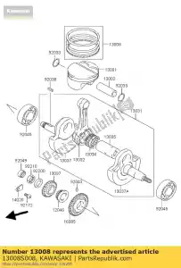 Kawasaki 13008S008 ring-set-piston - Bottom side