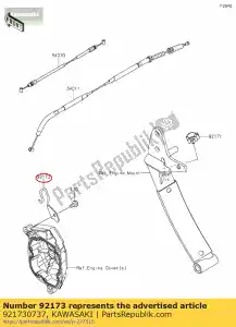 Kawasaki 921730737 zacisk, os?ona sprz?g?a - Dół