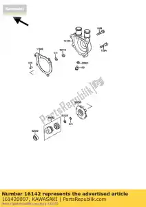 Kawasaki 161420007 couvercle-pompe, eau - La partie au fond