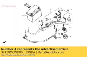 honda 32410MCWD00 cable, motor de arranque - Lado inferior