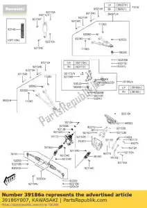 kawasaki 39186Y007 01 jointure, assy, ??fr, gauche - La partie au fond