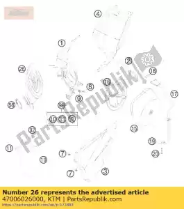 ktm 47006026000 carb. connexion de démarrage 85 sx 03 - La partie au fond