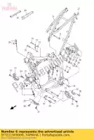 5TJ211905000, Yamaha, achterframe comp. yamaha wr 250 450 2003 2004, Nieuw