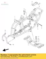 4351043F00, Suzuki, poggiapiedi comp suzuki lt a 50 2002 2003 2004 2005, Nuovo