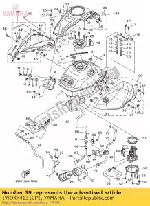 yamaha 1WDXF41310P1 tank side cover 2 - Bottom side