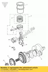 Ici, vous pouvez commander le piston assy, ?? 79mm auprès de Triumph , avec le numéro de pièce T1120185: