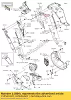 110564220, Kawasaki, bracket,side cowl.,rh klz1000b kawasaki  klz 1000 2015 2016 2017 2018, New