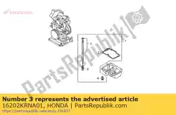 Here you can order the no description available at the moment from Honda, with part number 16202KRNA01:
