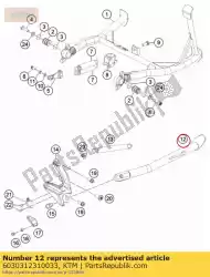 Aqui você pode pedir o suporte lateral cpl. Em KTM , com o número da peça 6030312310033: