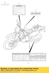handleiding, eigenaar van Suzuki, met onderdeel nummer 9901129F6001F, bestel je hier online: