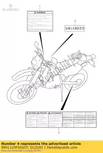 suzuki 9901129F6001F handleiding, eigenaar - Onderkant