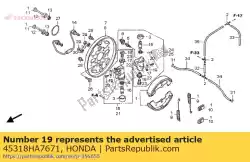 Here you can order the lock, spring from Honda, with part number 45318HA7671: