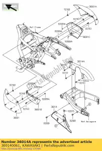 kawasaki 360140061 case-chain, upp vn1700e9f - Onderkant