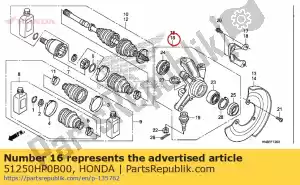 Honda 51250HP0B00 poing américain, l. - La partie au fond