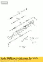 921701183, Kawasaki, pince, câble zx600-d1 kawasaki gpz zx zz r 600 1100 1990 1991 1992 1995 1996 1997 1998, Nouveau