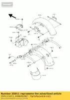 350111613, Kawasaki, fica, fr fender, lh kawasaki estrella 250 , Novo