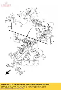 yamaha 5YU137500200 conjunto do corpo do acelerador - Lado inferior